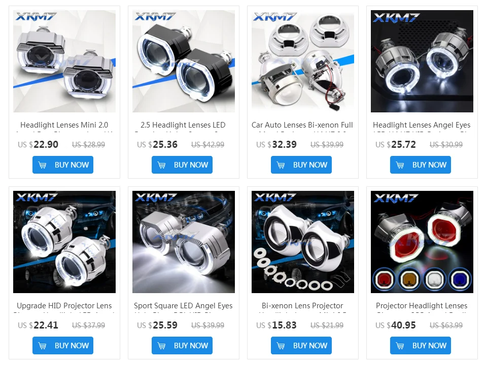Квадратный светодиодный COB Halo angel eyes HID Биксеноновая линза проектора H1 H4 H7 ксеноновый головной светильник ходовой светильник 2,5 ''автомобильный Мотоцикл Тюнинг Комплект