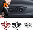 УГЛЕРОДНЫЙ, красный, серебристый для Toyota Highlander RAV4 CHR 2021 2022, аксессуары для отделки, регулировка кнопки переключателя на переднее сиденье автомобиля, декоративная крышка