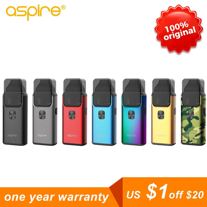 Aspire Breeze 2 AIO vape pod kit мл/3 мл емкость распылитель vaporizador 1000 мАч батарейный блок мод