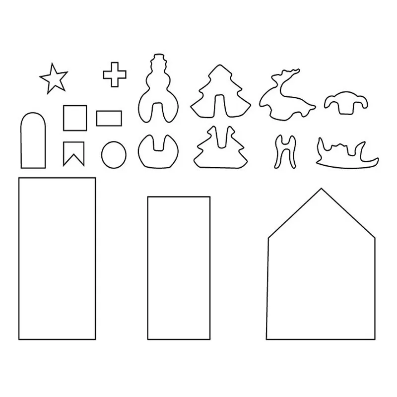 18 шт. форма для Рождественского торта из нержавеющей стали 3D стерео печенья