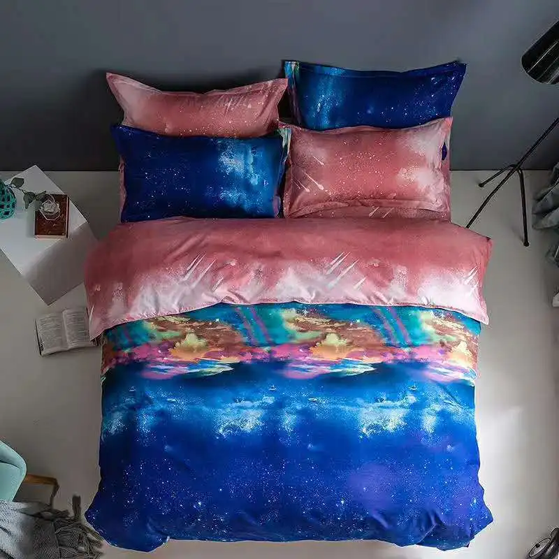 

Kuup Luxury starry sky Printing Bedding Set King Size Duvet Cover Bed King Queen Comforter Bed Fashion Quilt Cover For Adults