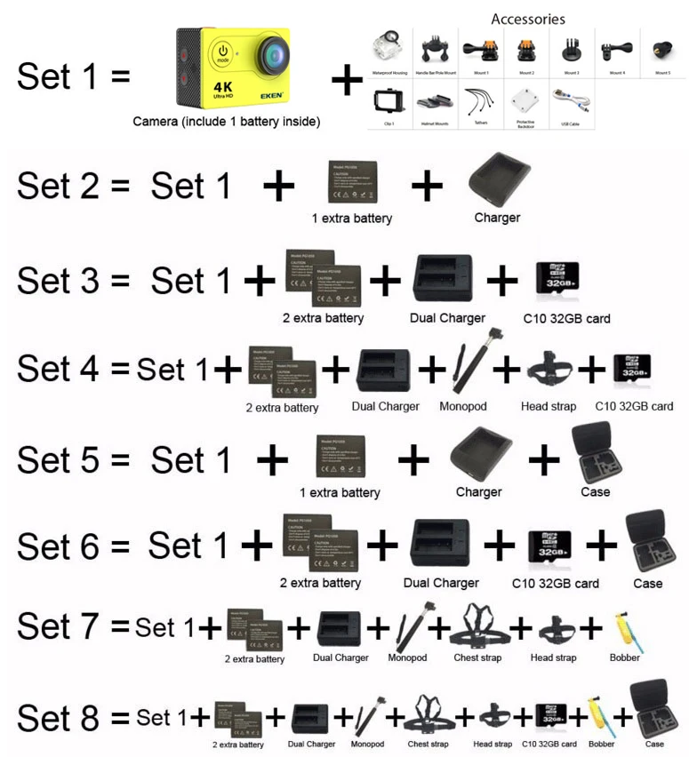 

EKEN H9R/H9, Ultra HD, 4, 2 , 1080p, 30