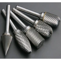 6mm shank 16mm head power tool grinding head abrasive tip tungsten steel carbide rotary file woodworking milling cutters