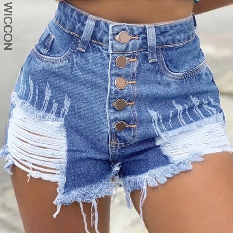

Female Fashion Casual Summer Cool Women Denim 2021 Shorts High Waists Fur-lined Leg-openings Plus Size Sexy Short Jeans