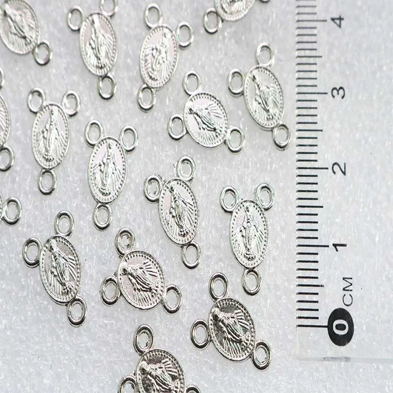 100 шт./католический мини-центр ожерелья с тремя отверстиями для нашей леди