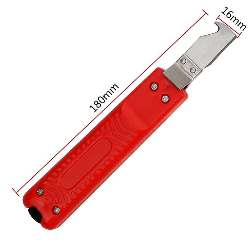 

Useful Cable Wire Stripper Knife Adjustable Rubber Handle Cable Stripper Insulation Stripper Stripping Cutters with Hook Blade