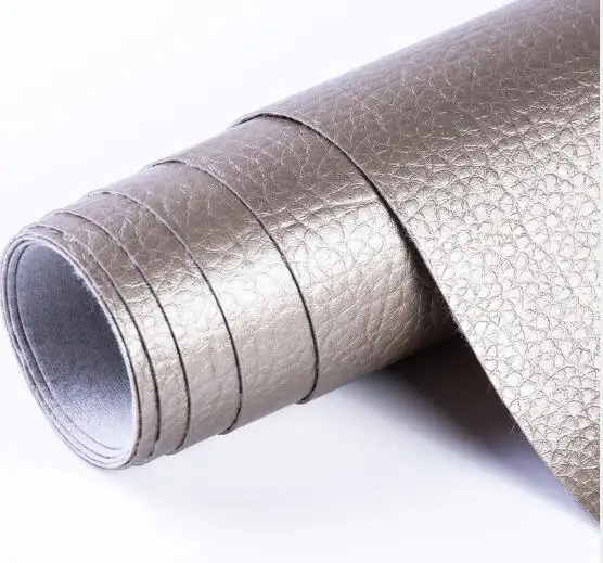 33 Gold Gray 50*138 см Синтетическая кожа личи искусственная кожа ткань искусственная кожа ткани DIY сумка Диванный домашний декор швейный материал Однотонная искусственная искусственная кожа Ткань для шитья DIY Сумка Обувь - Цвет: 33 Gold Gray