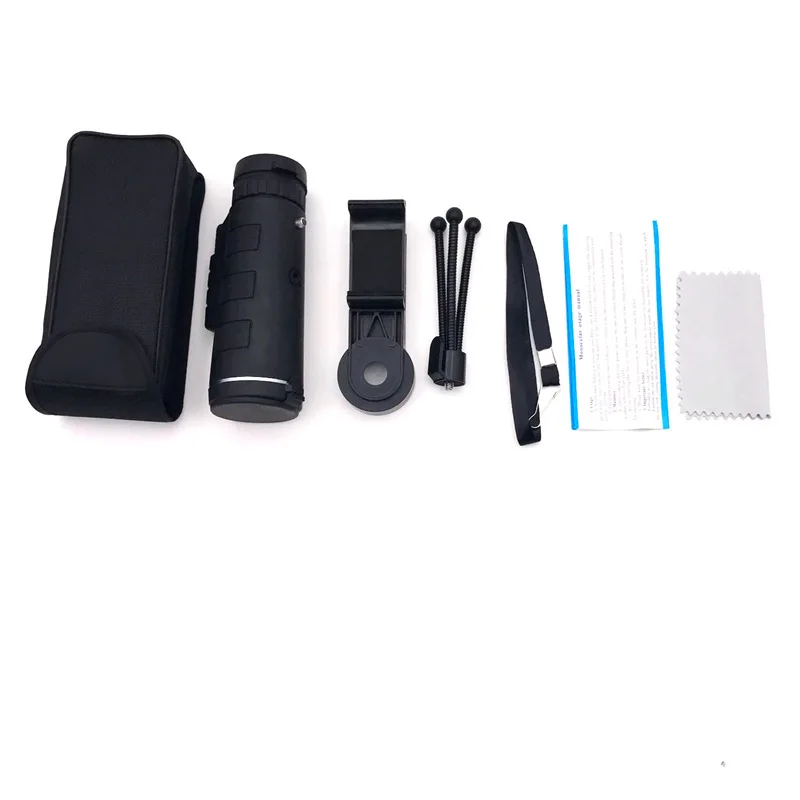 

40X60 Monocular Telescope HD Mini Monocular Outdoor Hunting Camping Scopes With Compass Phone Clip Tripod
