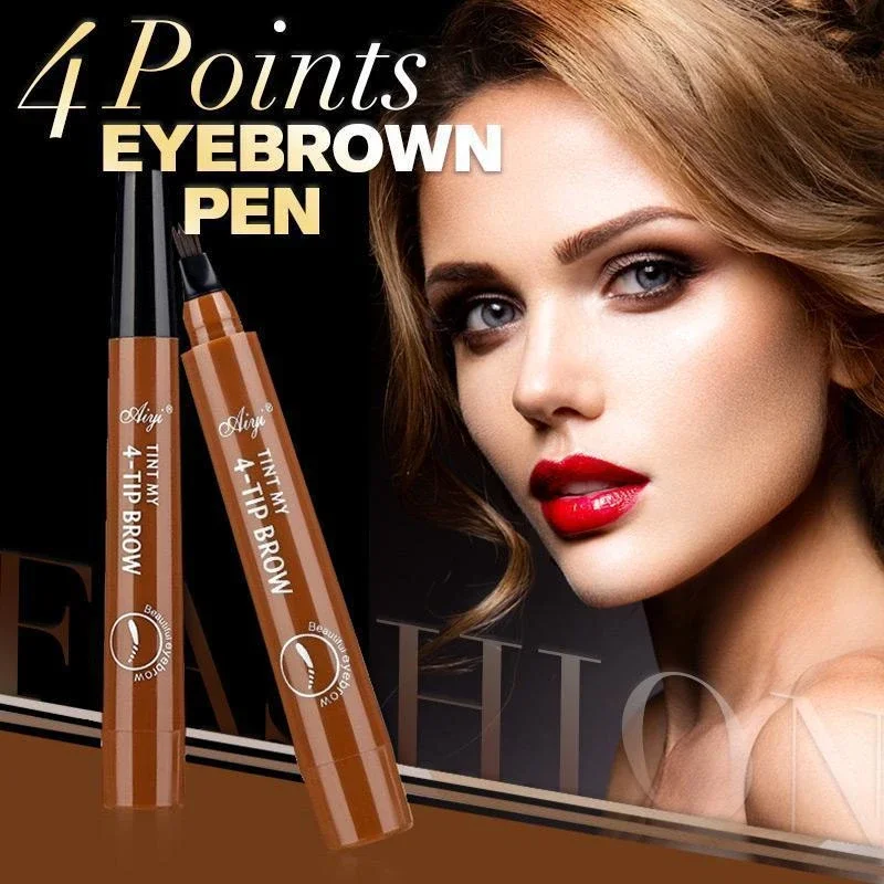 Карандаш для бровей с 4 точками Eyebrown микроблейдинг ТИНТ тату ручка краска макияжа