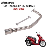header pipe for honda sh125i sh150i 2017 2018 2019 2020 motorcycle exhaust front mid link pipe connect tips slip 51mm stainless