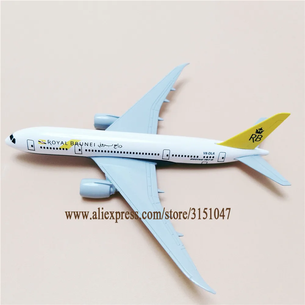 16 см сплав металла воздуха Королевский Бруней модель Boeing 787 B787 самолета Модель W