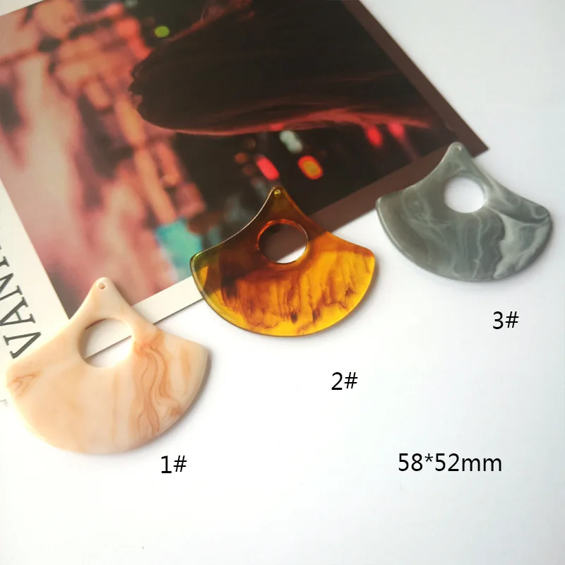 DIY акриловые серьги материал кулон из смолы серьги акриловые DIY аксессуары для серёг материал WD21 - Цвет: 1