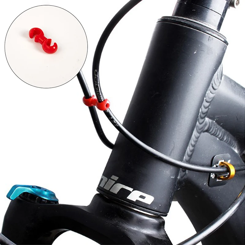 

10pcs Bike Cross Line Clip Ring Clasp Bicycle MTB Brake Gear Cable S Style Clips Buckle Hose Guide Cycling Accessories