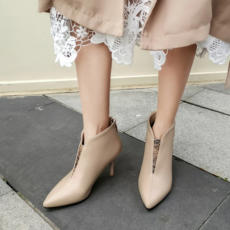 B2-4 Размеры большие размеры 30-48 женские Винтаж острым пальцы лодыжки сапоги