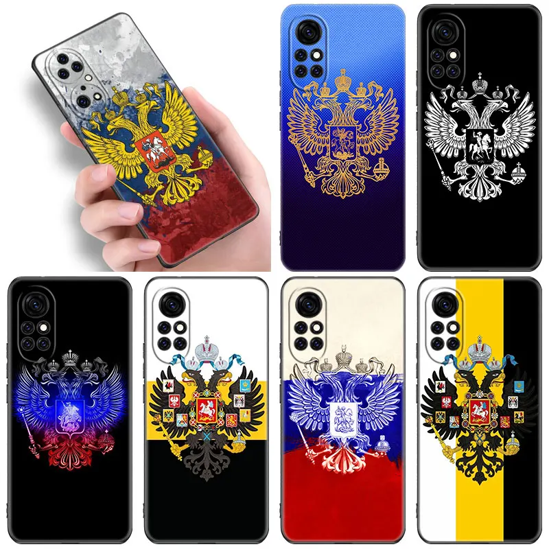 Чехол с российскими флажками и эмблемой для Huawei NOVA 8 9 Pro 8i 7i 7SE Y60 5T Mate 40 30 20 10 Lite Honor 50