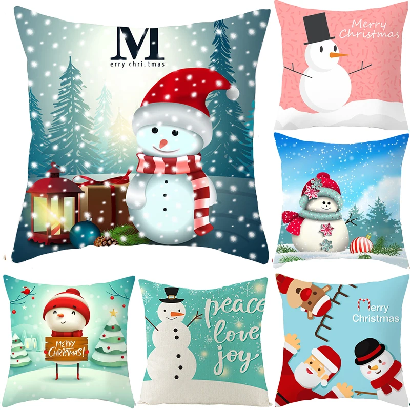 45x45 см наволочка рождественские украшения для дома декоративный чехол на подушки