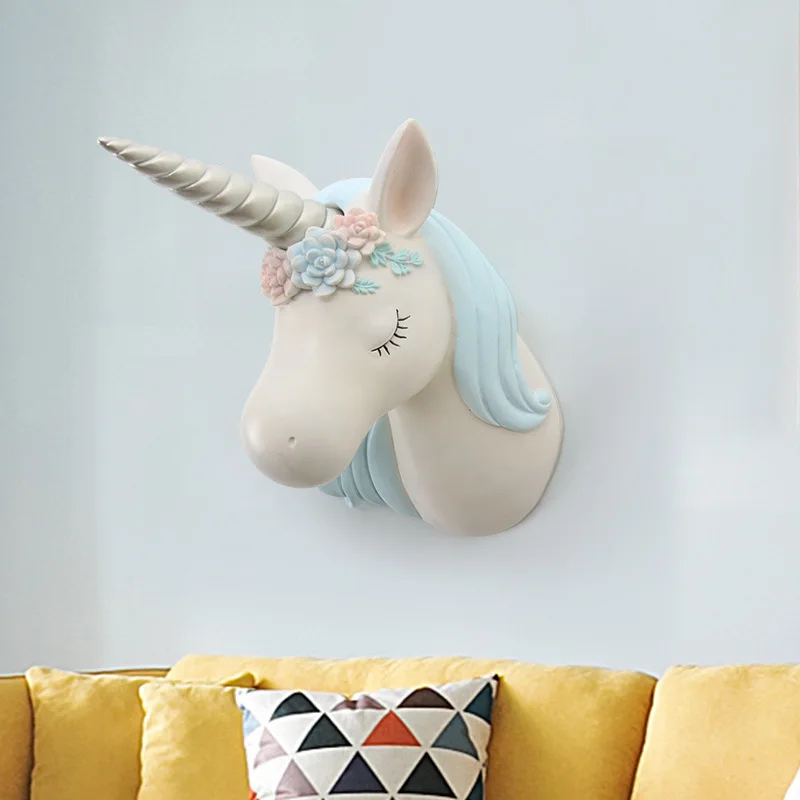 Настенная вешалка в виде единорога 35 см R1112|Наклейки на стену| |