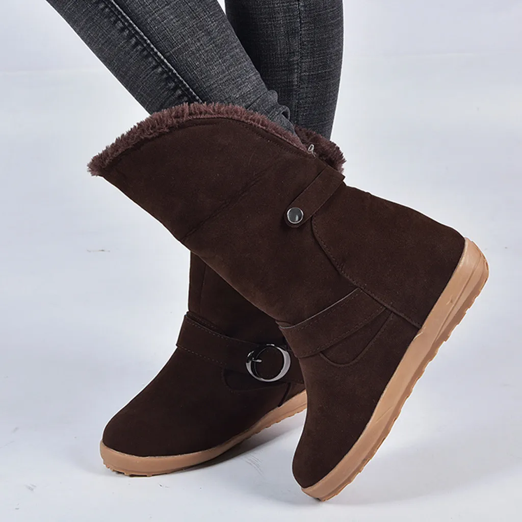 Женские ботинки Лидер продаж женские замшевые с круглым носком на плоской