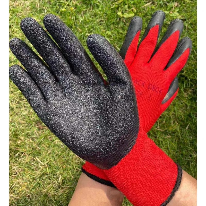 Nylon Durable Garden Work Gloves For Men Women Adult Antiskid Plastic Point Working Fishing Driving Protective Mittens Gloves images - 6