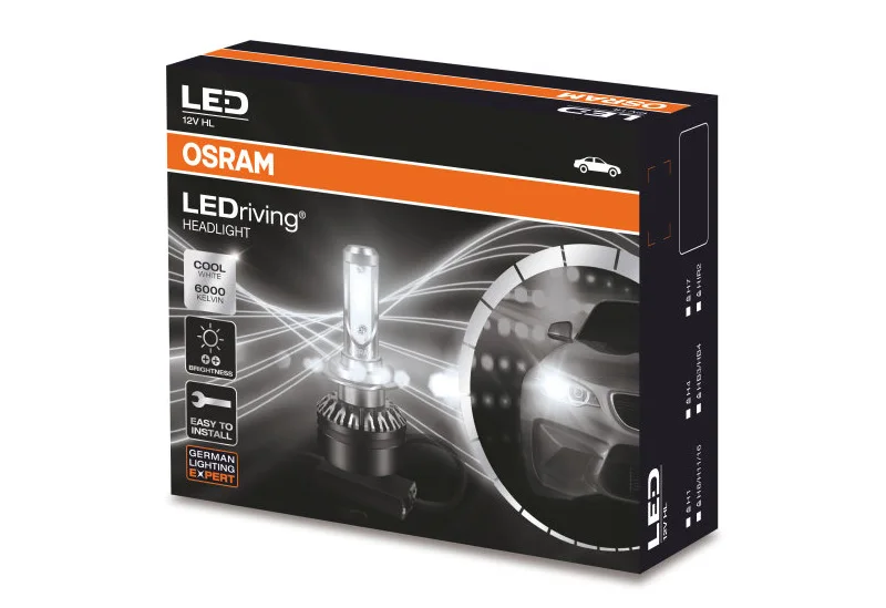 Лампа Ксеноновая OSRAM СВЕТОДИОДНЫЙ расклинивающий H7 15210CW 12V 6000K холодный белый Светодиодный автомобиль головная фара Подлинная OEM лампы 50% более Яркость, пара