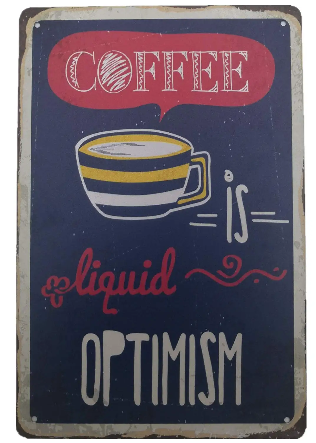 

Metal Vintage Tin Sign Decor-Coffee for Bar Pub Shop Funny Retro Wall Art Sign 12" X 8"