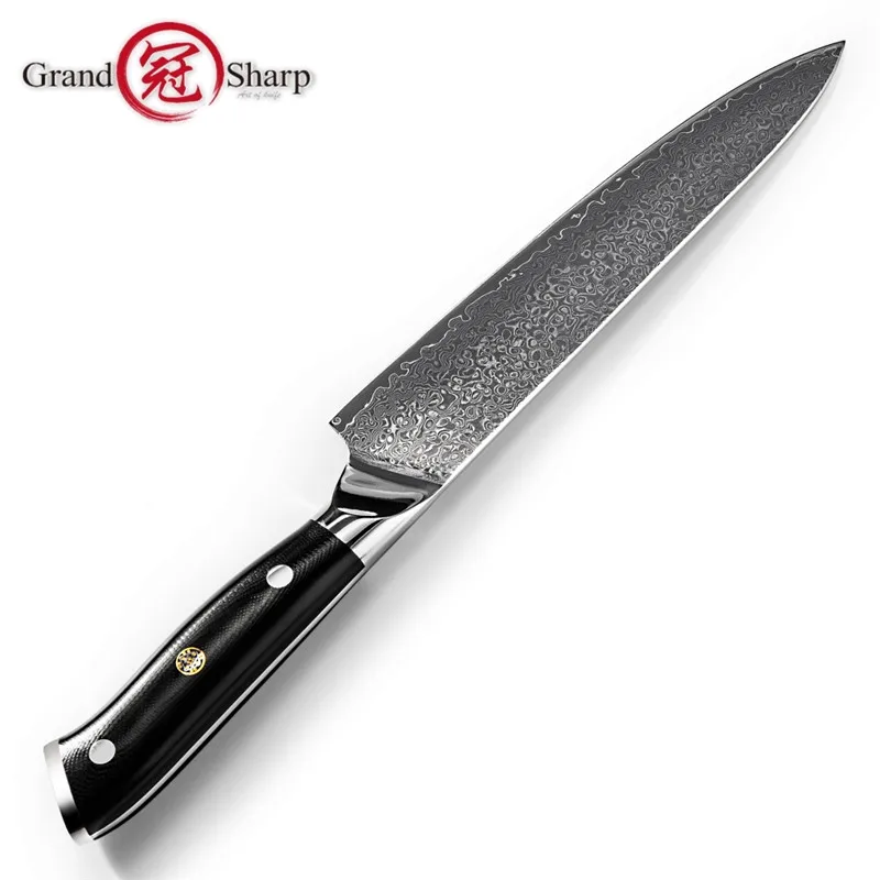 

8" Chef Japanese Knife 67 Layers VG10 Core Damascus Steel Professional Top Grade Sharp Cleaver Kitchen Knife G10 Handle Gift Box