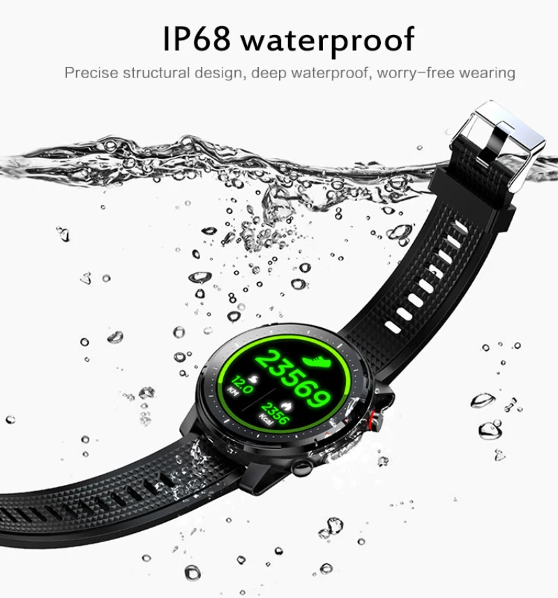 Умные часы L15 IP68 водонепроницаемые спортивные PPG + ECG Bluetooth фитнес-трекер