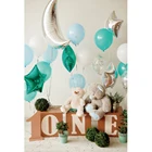 Laeacco фон на 1-й день рождения для фотосъемки Мишка Тедди воздушные шары детская фотозона фон для фотосъемки для фотостудии