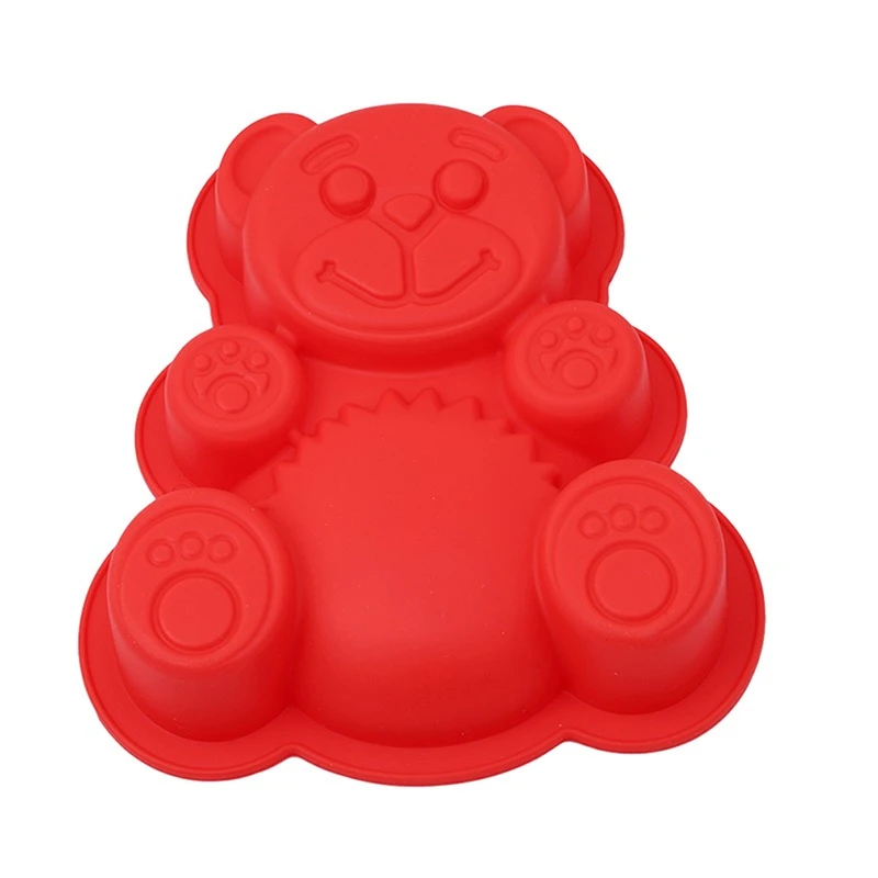 

3D Lovely Bear Form Cake Mold Silicone Mold Baking Tools Kitchen Fondant Cutters Taart Decoratie Silikonowe Formy 3D