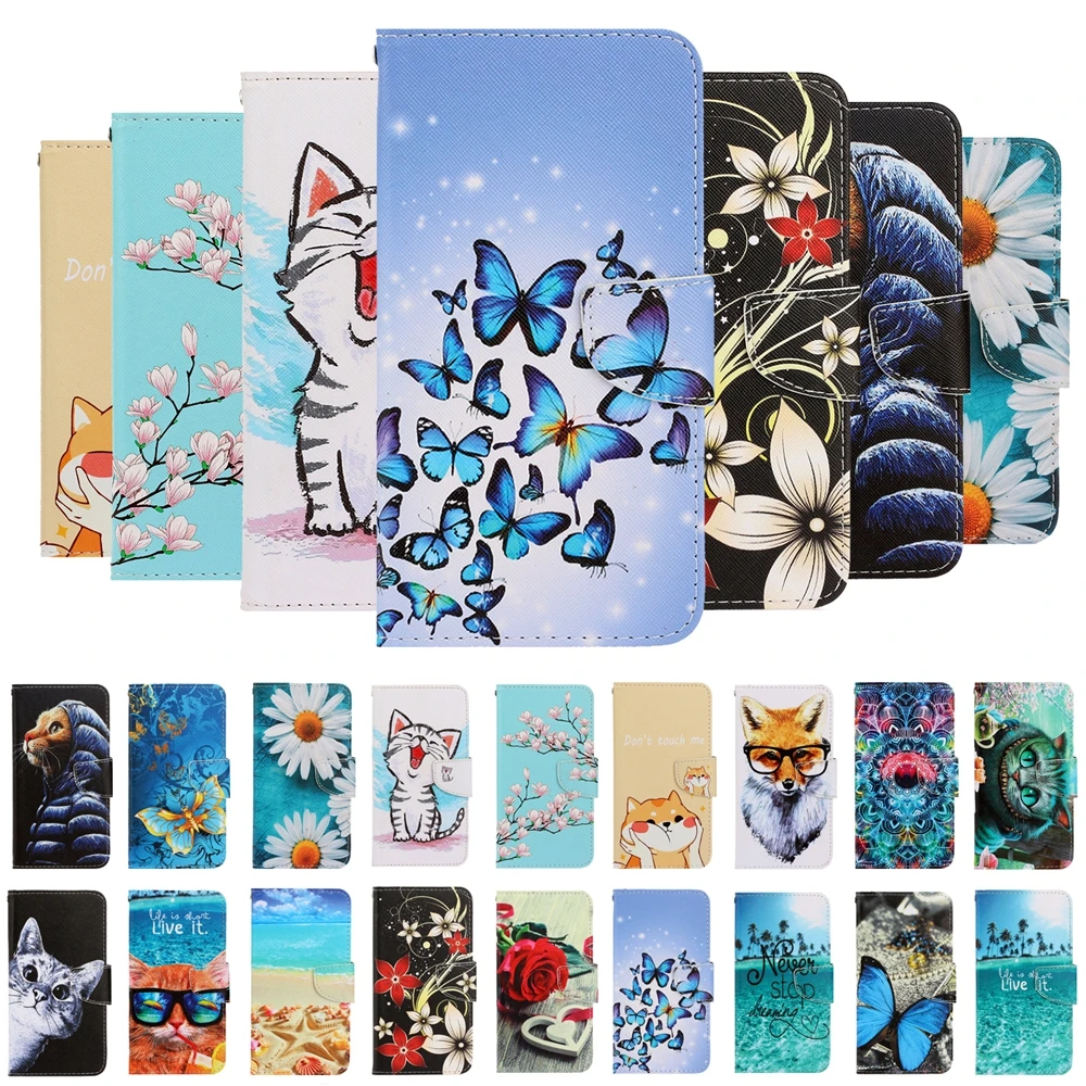 Кожаный чехол книжка для iPhone 11 Pro 7 8 6 S Plus X XR XS Max Модный 3D кошелек Магнитный