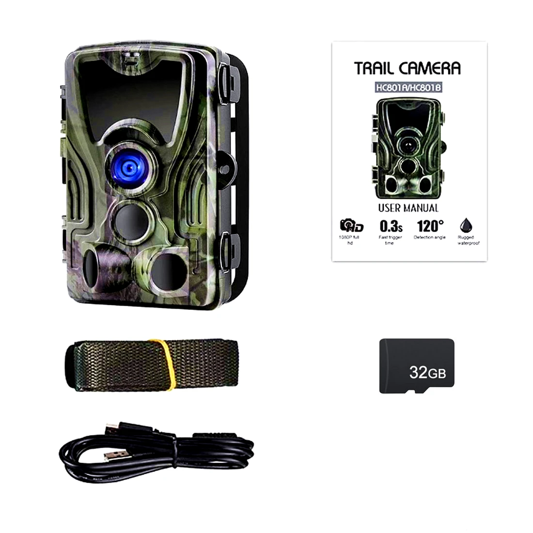 

1080P HC801A Hunting Trail Camera Wildcamera Wild Surveillance 20MP Night Version Wildlife Scouting Cameras Photo Traps Track