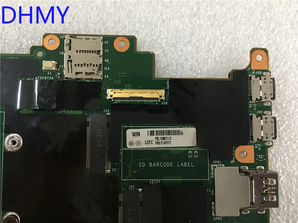 Verkaufen Original Laptop Lenovo ThinkPad X1 Carbon 5th Gen 20HR 20HQ Motherboard Hauptplatine I7-7600U CPU 16GB 01AY073