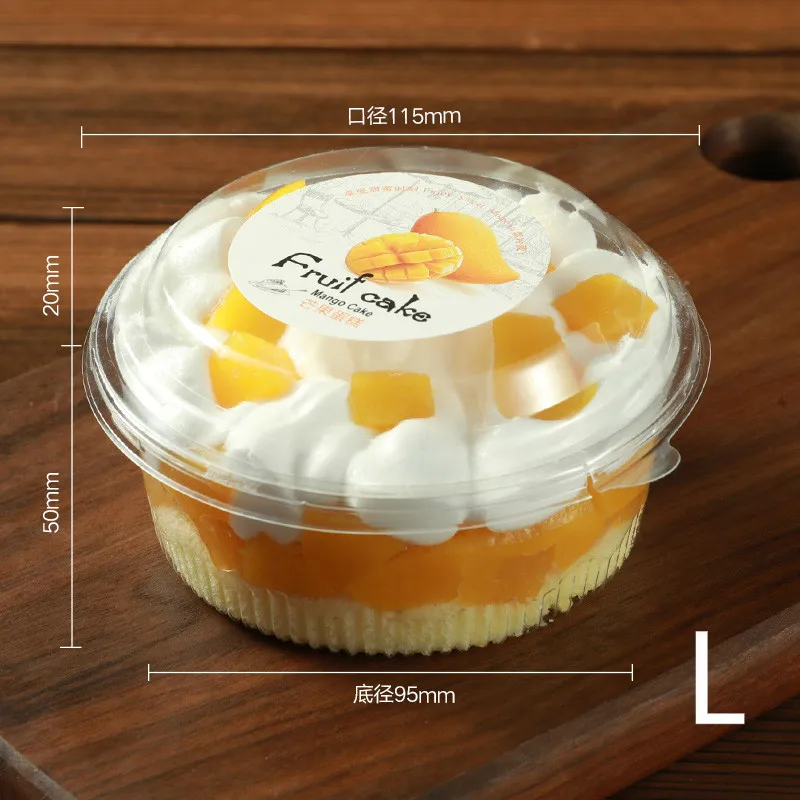 50 шт. Высокое качество ПЭТ пластиковые круглые крем коробки для тортов и пирожных