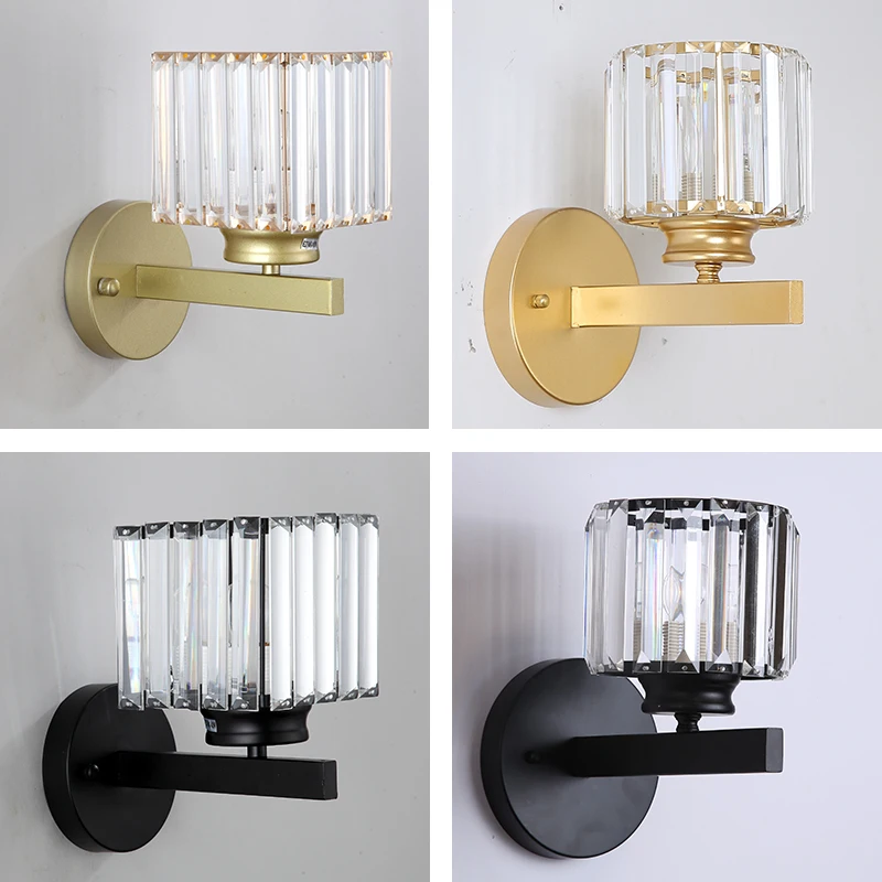 

С украшением в виде кристаллов светодиодный настенный светильник минималистическая Современная Спальня украшения стены бра для Гостиная ...