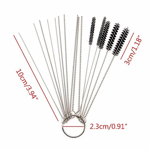 

Carburetor Carbon Dirt Jet Cleaner Tool Kit 10x Cleaning Needles With 5x Brushes