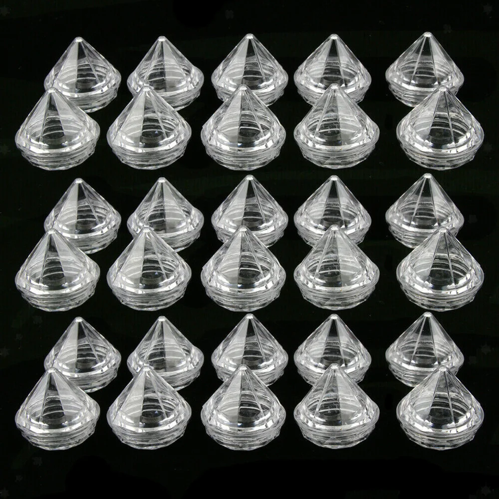 50pcs/lot 5g Mini Sample Bottle Empty Make Up Jar Sealing Pots Portable Diamond Shape Face Cream Container Refillable Bottles | Красота и
