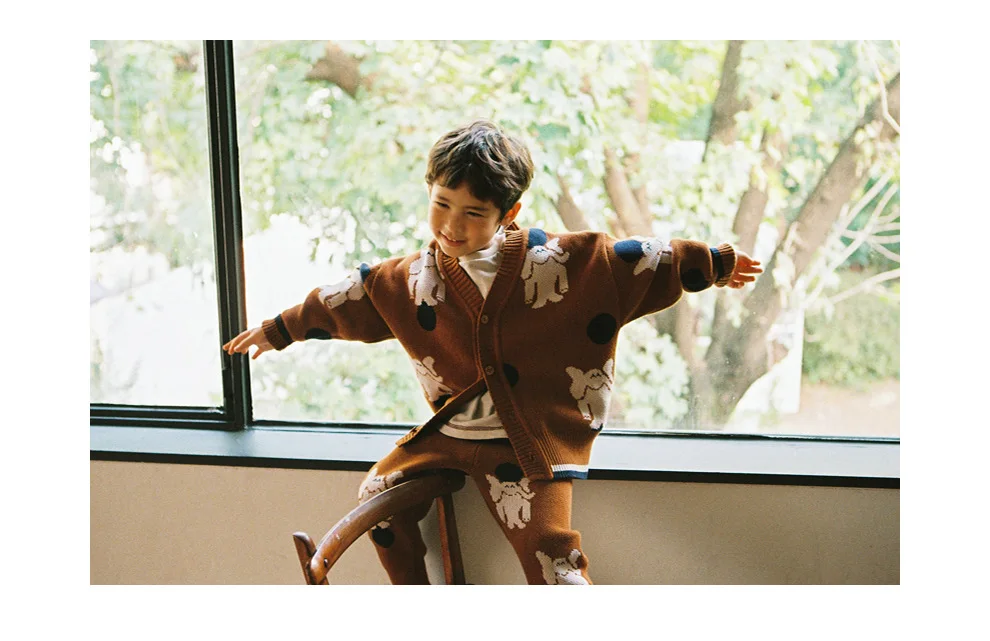 Женская одежда для мальчиков семейная кардиган со слоном Рождественская | Мать и