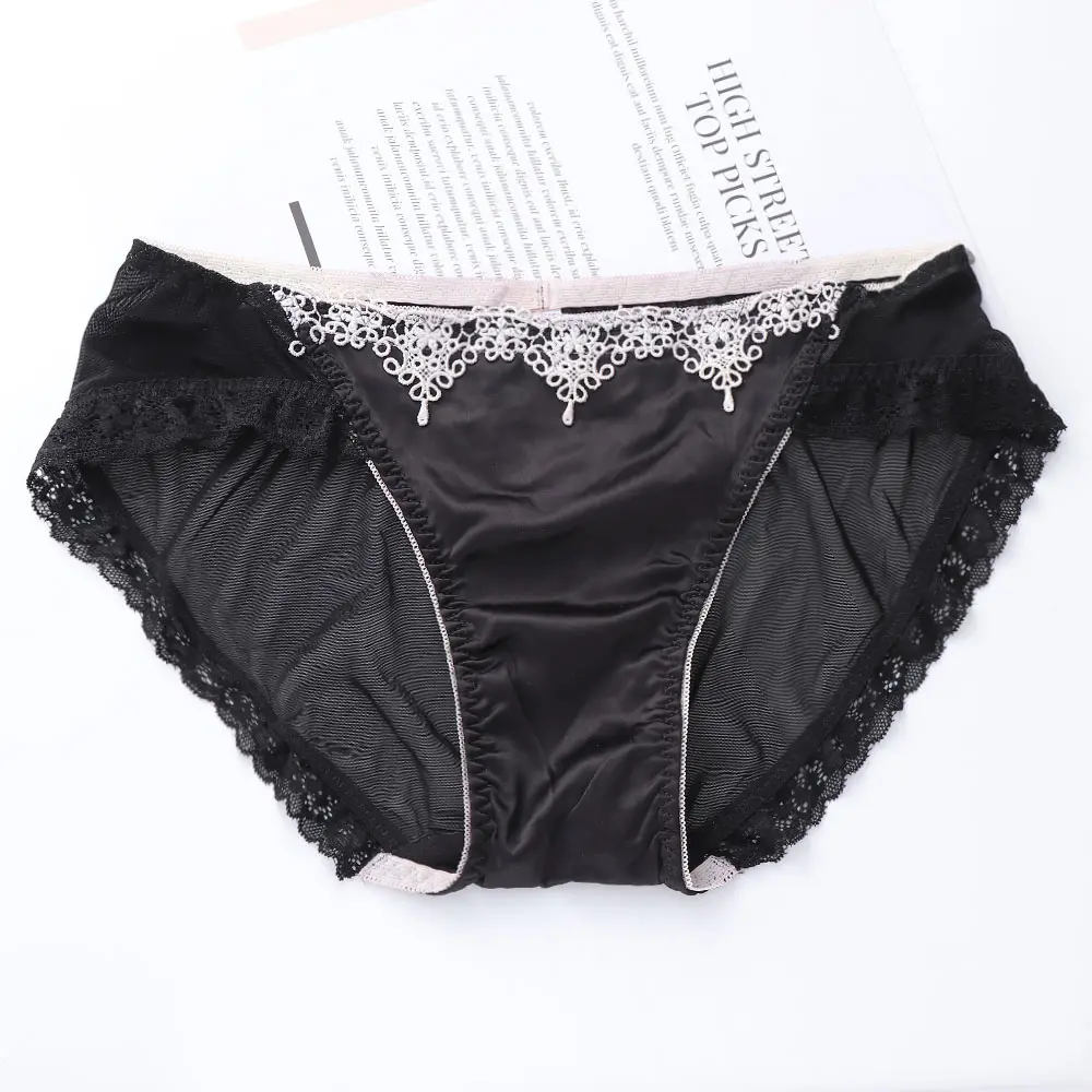 Роскошное нижнее белье сексуальные трусики женские кружевные однотонные с