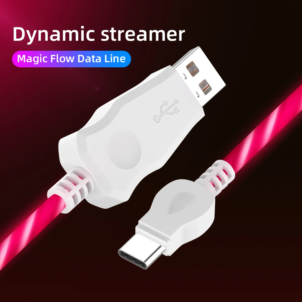 1 м usb type C Micro USB светящийся светодиодный кабель для зарядки samsung S9 светодиодный кабель для передачи данных для huawei P30 P20 Pro шнур для зарядки телефона