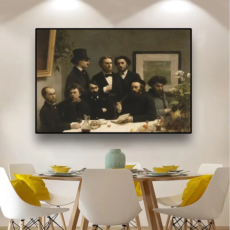 

《Corner of Salon Dining Table》 1872 By Henry Fontaine Painting Monet Portrait Painting Wall Art Canvas Home Decor Picture