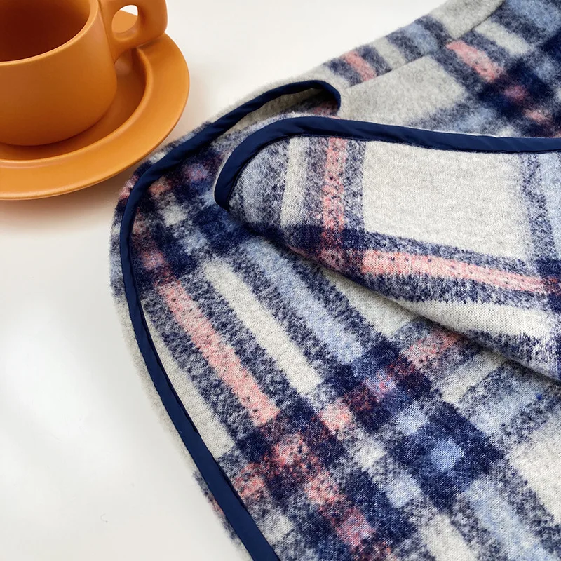 Женское шерстяное пальто в клетку длинное большого размера вес 2020 кг 1 5 | Женская