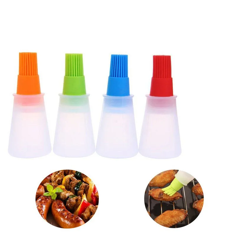 Силиконовая щетка для бутылки с маслом выпечки жидкого масла обжарки торта хлеба