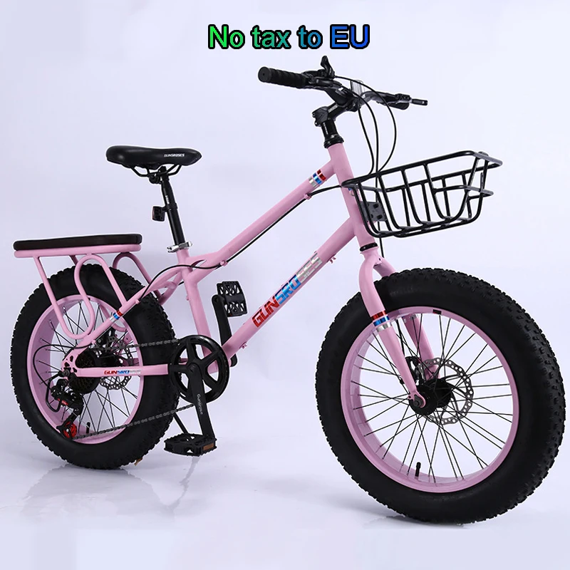 Горный велосипед с большими шинами фэтбайк 20 дюймов 7 скоростей сноубайк пляжный