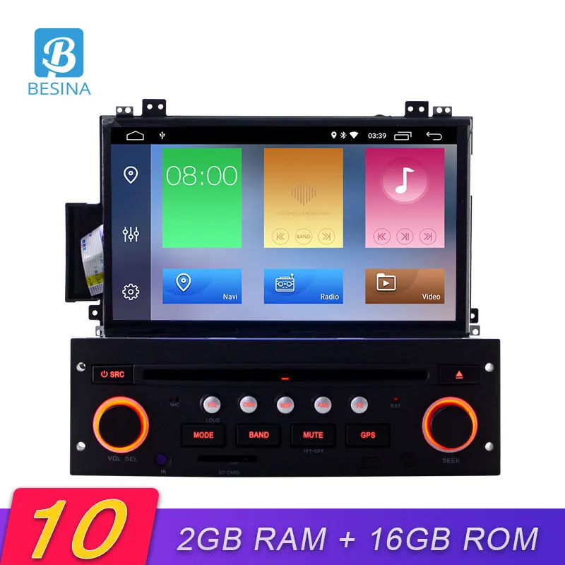 Besina Android 10,0 автомобильный dvd-плеер для Citroen C5 2005-2012 Мультимедиа gps навигация 1 Din автомагнитола 2G+ 16G wifi аудио стерео