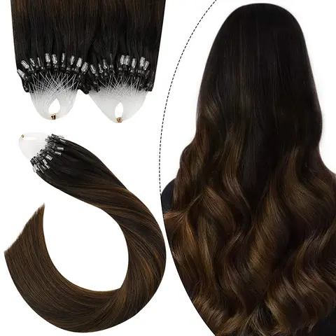 Ugeat Микрокольца Натуральные волосы