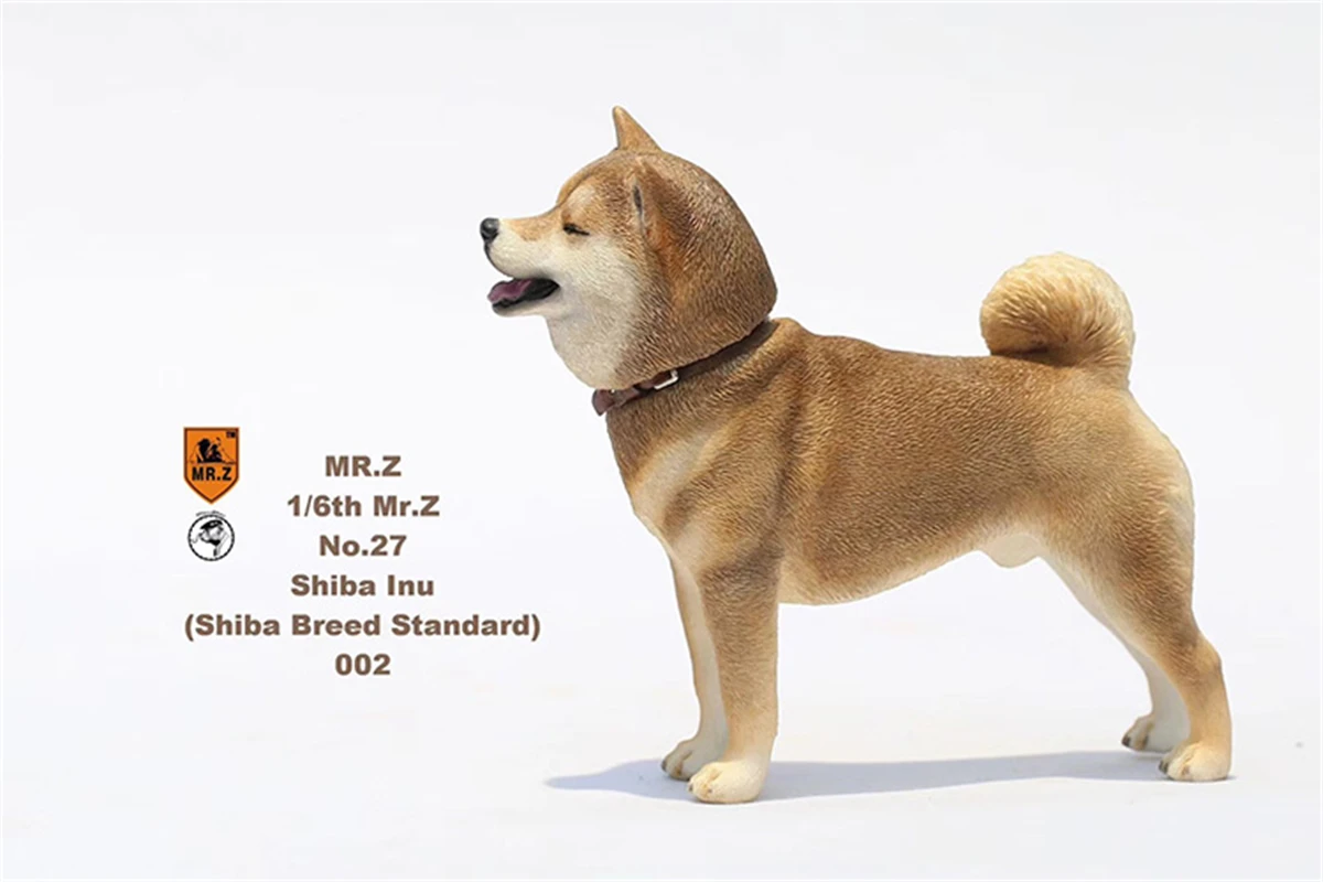Mr.Z Studio-figura de Animal en miniatura, perro Shiba Inu, regalo de decoraci&oacute;n hecho a mano, adornos de escritorio, mu&ntilde;ecas, 1:6-3