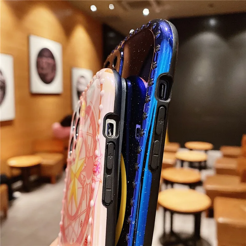 

Kawaii Japanese Anime Sailor Moon phone case for iphone 12 11Pro Max XS MAX XR X 7 8 Plus SE2020 Blu-ray Soft Silicone cover