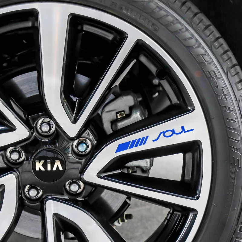 Car Wheel Sticker Logo Badge Emblem sticker Decal for Kia Soul rio ceed sportage cerato car styling accessories |