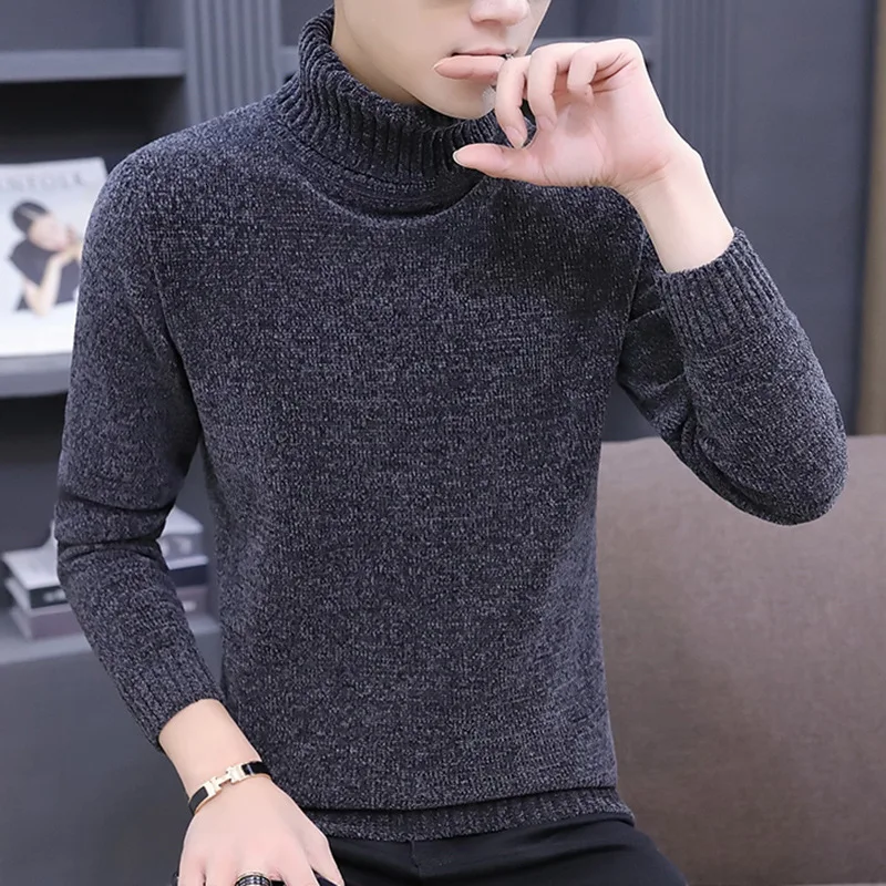 Мужской кашемировый свитер без подкладки теплая хлопковая водолазка верхняя