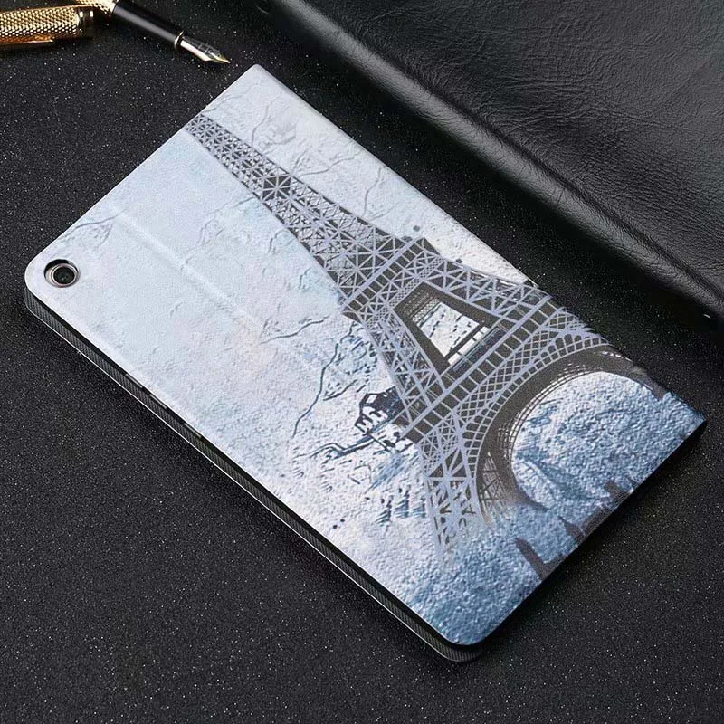 Case Флип-Стенд кожаный чехол Funda Capa чехол для huawei MediaPad M5 Lite 8,0 T5 8 JDN2-W09/AL00 почтовый ящик 5 " Coque Shell+ пленка+ ручка - Цвет: Case